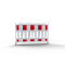 Schake EURO | panel fence | film RA2/B, red / white | length: 1,60 m | with lamp adapter